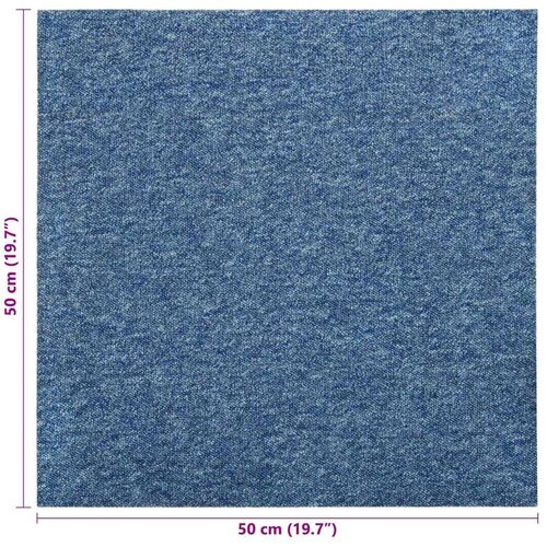  Tepih 20 pcs Plava 50 x 50 cm 100% Polipropilen - Plava Slike