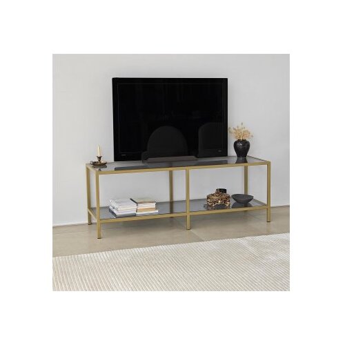 Hanah home basic - dark grey, gold dark greygold tv stand Slike