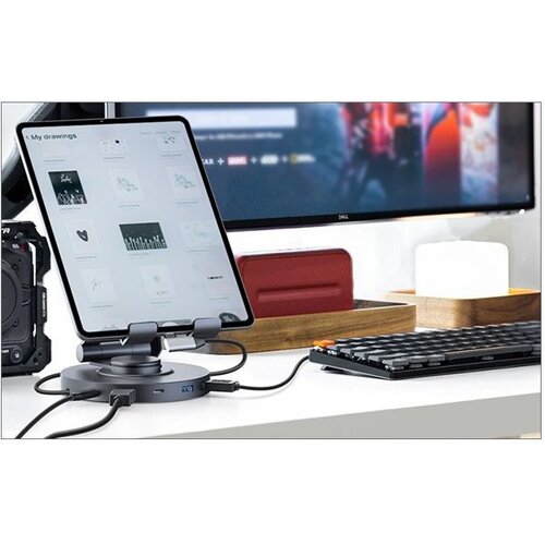 Icybox IB-TH100-DK rotirajući držač za tablet ili telefon s USB-C priključkom Cijene
