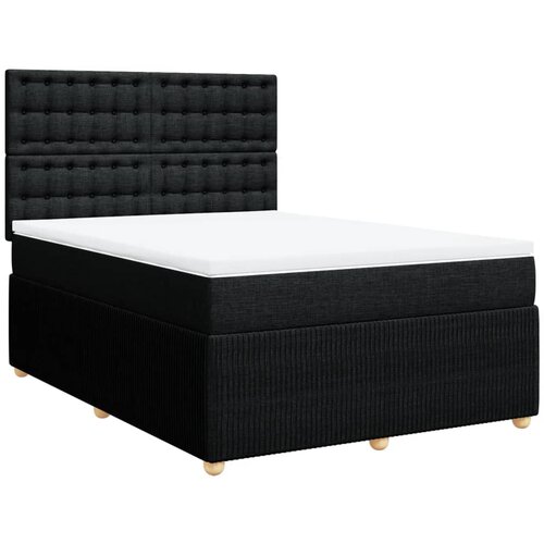 Maison Chic Box spring posteljni - Vzmetna postelja z vzmetnico črn 140x190 cm blago SL17782, (21883212) Cene