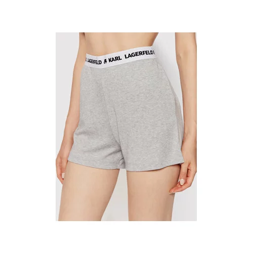 Karl Lagerfeld Kratke hlače pižama Logo 215W2183 Siva