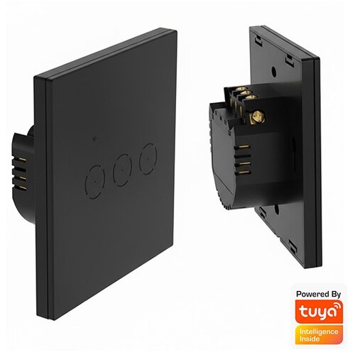 Mitea Smart Prekidač crni TOUCH pametni Wi‑Fi smart breaker 10A 2.4GHZ MS-701-3-C Cene