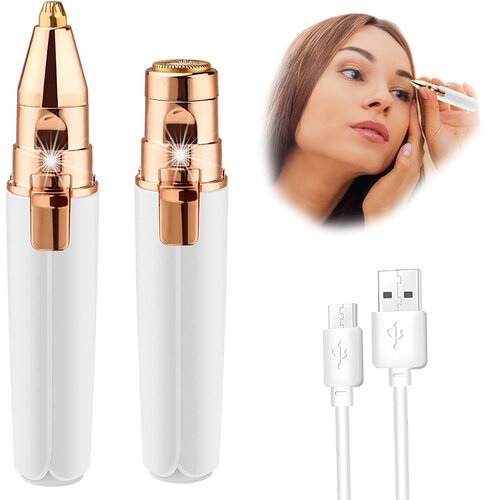  2 u 1 baterija. epilator za uklanjanje dlačica sa LED lampom 2 Slike