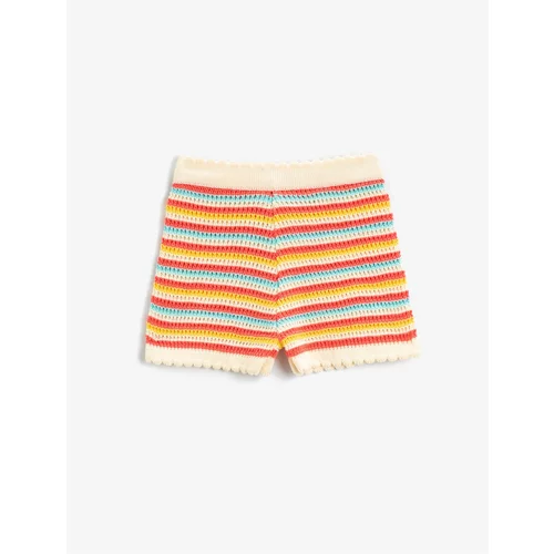 Koton Patterned Textured Knitwear Shorts