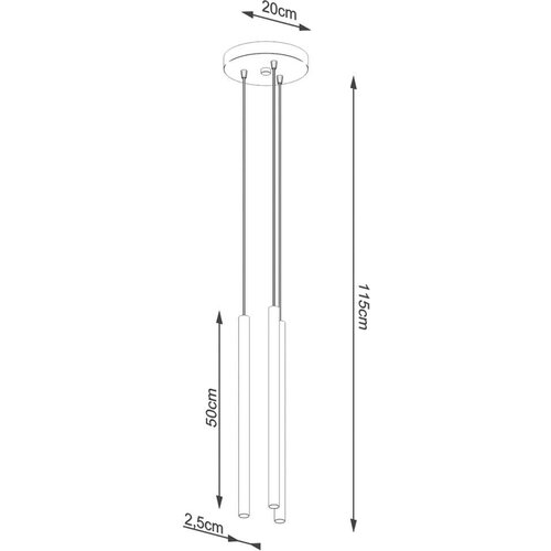  Sollux SL.1172 - Viseći luster PASTELO na sajli, 3xG9/8W/230V, zlatna Slike