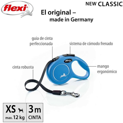 Flexi povodac New Classic XS Tape 3m Plava Slike