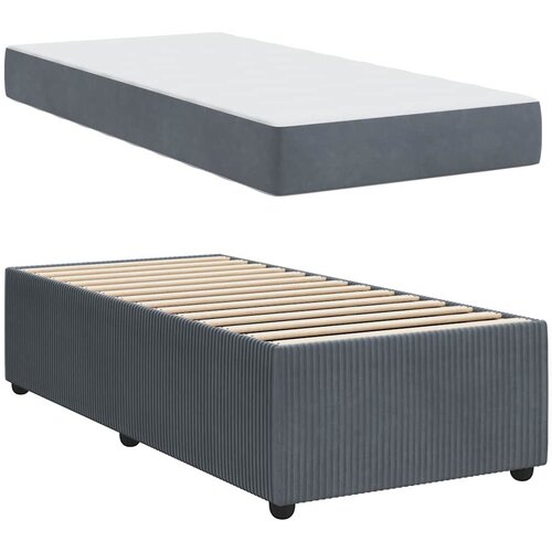  Krevetna konstrukcija Tamno siva 90 x 200 cm tkanina Slike