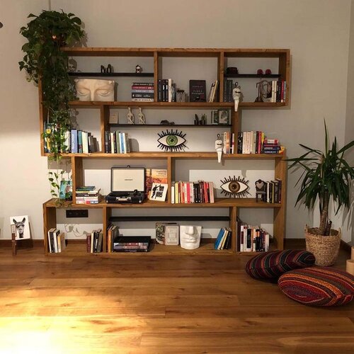 Hanah home CPT6004-200 Teak Polica za Knjige Slike