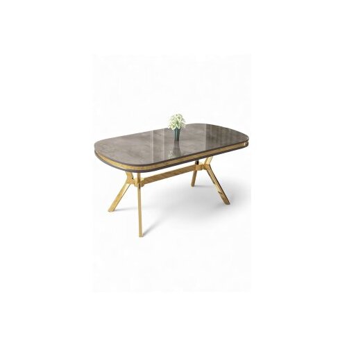 Hanah home trpezarijski sto olya anthracite gold Cene