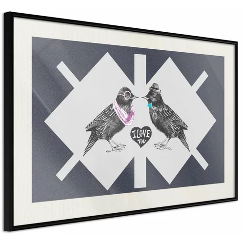  Poster - Bird Love 45x30