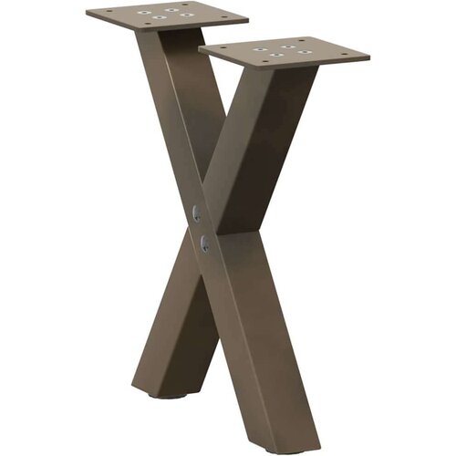  Noge za stolić X-oblika 2 kom prirodni čelik 30x(30-31)cm čelik Slike