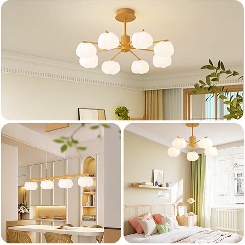  Opple Luster, 8 glava, Smeđi Slike