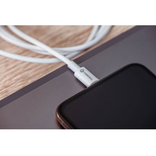 Forcell kabel USB A na Lightning 8-pinski MFi 2.4A/5V 12W C703 1m bijeli Slike