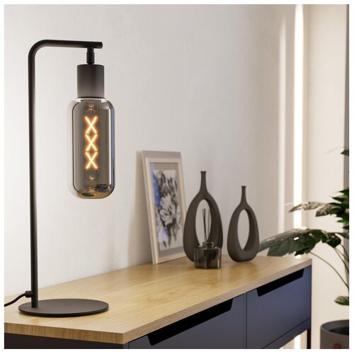 Eglo 901007 - Stona lampa MAIONE 1xE27/4W/230V crna/dimljena Cene