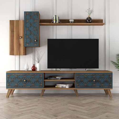 Hanah home Class S TV komoda, Smeđa-plava Cene