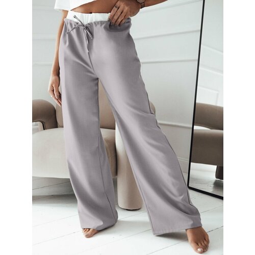 DStreet DARAMY Women's Wide Trousers Grey Cene
