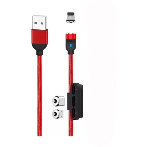  MAGNETNO USB KABLO 3U1 NB128 RED Slike