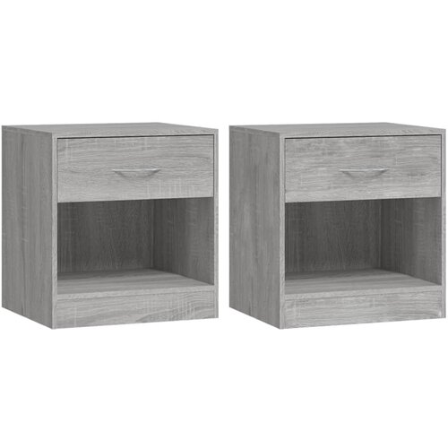 Maison Chic Dvo delni komplet Nočne omarice - Nočne mize s predalom siva sonoma, (21688971) Slike