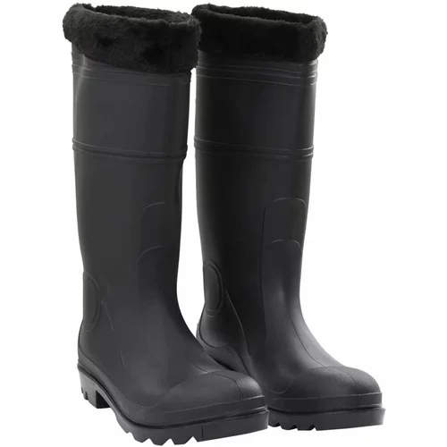  Čizme za kišu s uklonjivim čarapama crne veličina 45 PVC