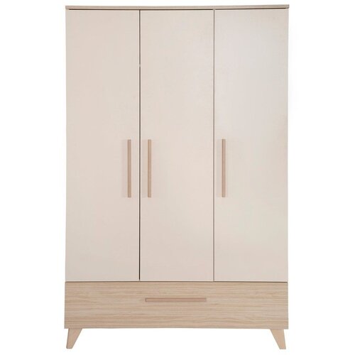 Roba Kremno bela/v naravni barvi otroška garderobna omara v hrastovem dekorju 118x190x52 cm Sidney – Cene