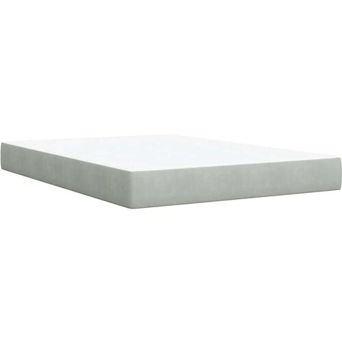 vidaXL Box spring postelja z vzmetnico svetlo siva 140x200 cm žamet Cene