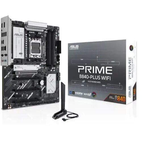 Asus matična ploča, PRIME B840-PLUS WIFI, AMD Ryzen 9000, 8000 i 7000 serija, BIOS, AMD B840, ATX Cene