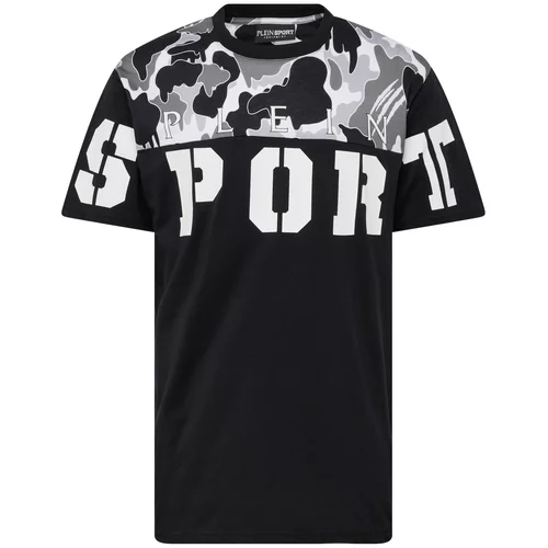 Plein Sport Majica siva / crna / bijela