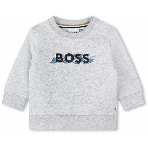 Boss Otroški pulover siva barva
