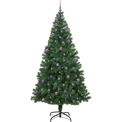VidaXL Umjetno božićno drvce Zelena 240 cm PVC i Čelik i Plastika Slike