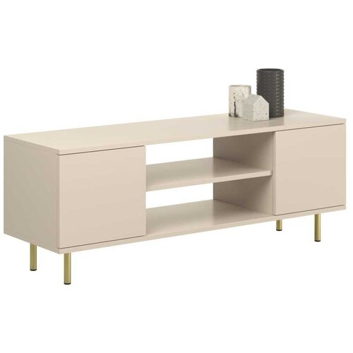 Kobi Furniture RTV omarica Focus cashmere 135 cm - zlatimi nogami, (21960680) Cene