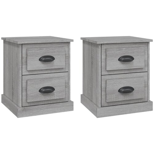 Maison Chic Dvo delni komplet Nočne omarice - Nočne mize siva sonoma 39x39x47,5 cm inženirski les, (21689388) Cene
