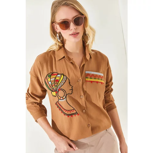Olalook Shirt - Brown - Regular fit
