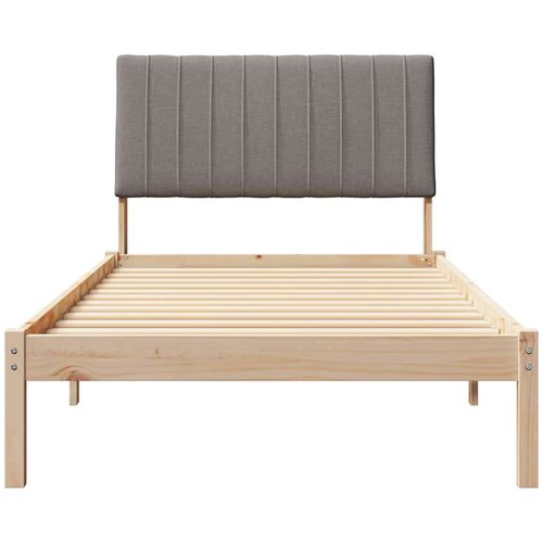  Okvir za krevet s uzglavljem Smeđa 100 x 200 cm tkanina Slike
