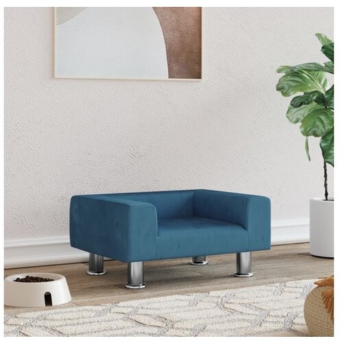 VidaXL Krevet za pse plavi 50x40x26 5 cm bar&amp;scaron;unasti Slike