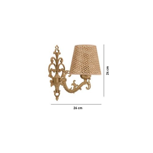 Opviq zidna lampa claire hazeran natural gold Slike