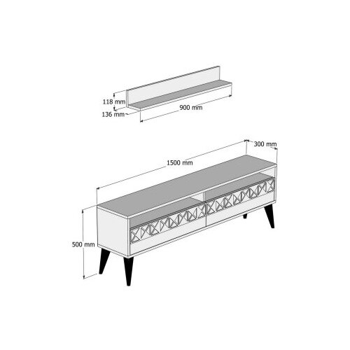 Woody Fashion line - walnut walnut tv unit Cene