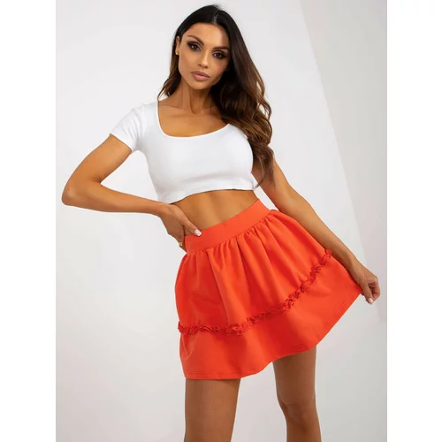 Fashion Hunters Orange flowing mini tracksuit skirt