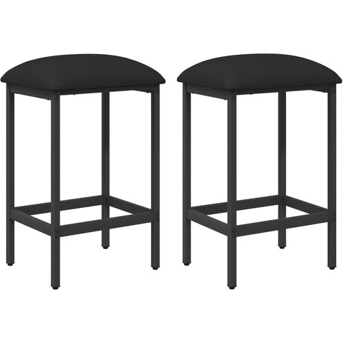  stolica 2 kom. Crna 40 x 32 x 74 cm Konstruirano drvo Slike