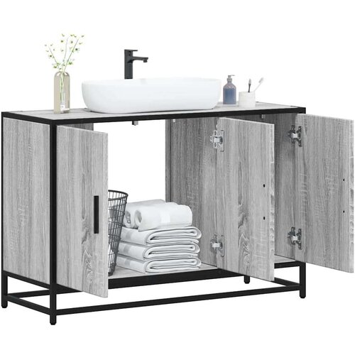  Kupaonski ormarić za Lavabo - Umivaonik boja hrasta 90x33x60 cm drveni Cijene
