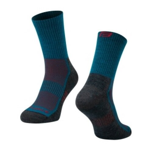 Force čarape polar, tirkiz-crvene s-m/36-41(merino) ( 9009164 ) Cene