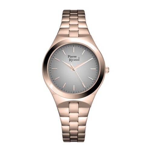 Pierre Ricaud ženski quartz sivi roze zlatni elegantni ručni sat sa metalnim kaišem ( p22054.9117q ) Slike