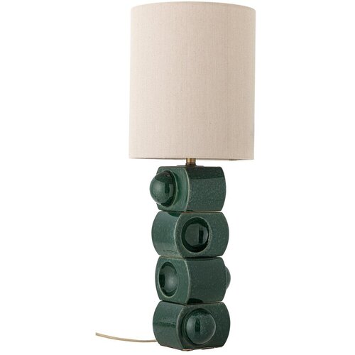 Bloomingville Zelena/kremno bela keramična namizna svetilka s tekstilnim senčilom (vi&amp;scaron;ina 68 cm) Brady &amp;ndash; Slike