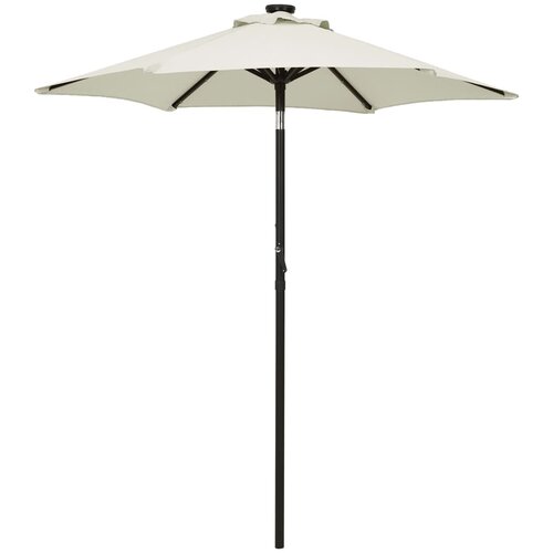 vidaXL Suncobran s LED svjetlima boja pijeska 200 x 211 cm aluminijski Cene