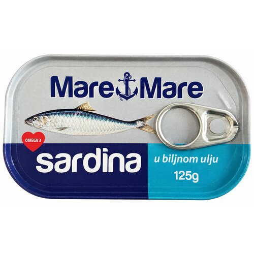 Mare Mare Sardina u biljnom ulju, 125g Slike
