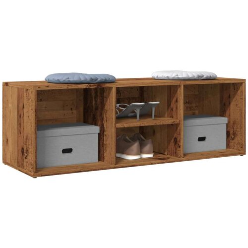  Klupa za spremanje obuće boja staro drvo 105x35x35 cm drvene Cijene