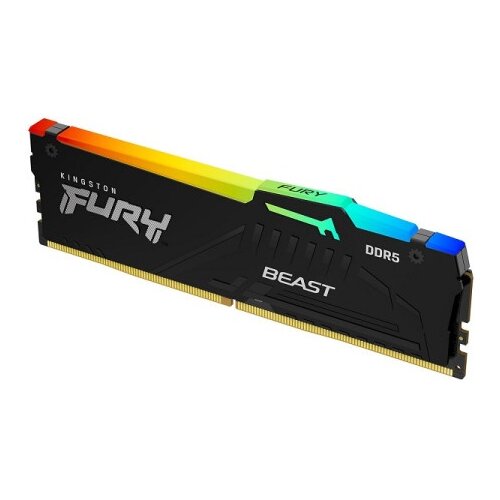 Kingston DDR5 8GB 6000MT/s [fury beast rgb], non-ecc udimm, CL30 1.4V, 288-Pin 1Rx16, black, w/rgb heatsink, xmp & expo Cene