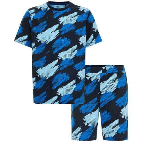 WE Fashion Pidžama set plava / svijetloplava / tamno plava