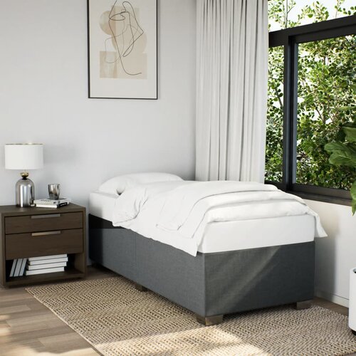 The Living Store Posteljni okvir temno siv 90x200 cm blago - Posteljni Okvir, (21528839) Slike