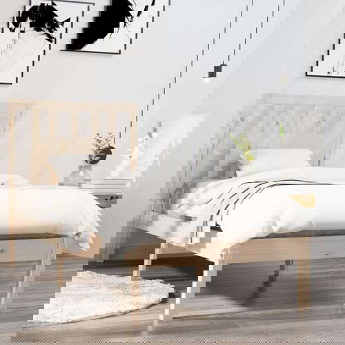  Posteljni okvir iz trdnega lesa 90x190 cm, (20907137) Cene