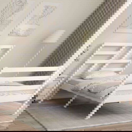  Za krevet s uzglavljem crni 100x200 cm od masivnog drva Cijene